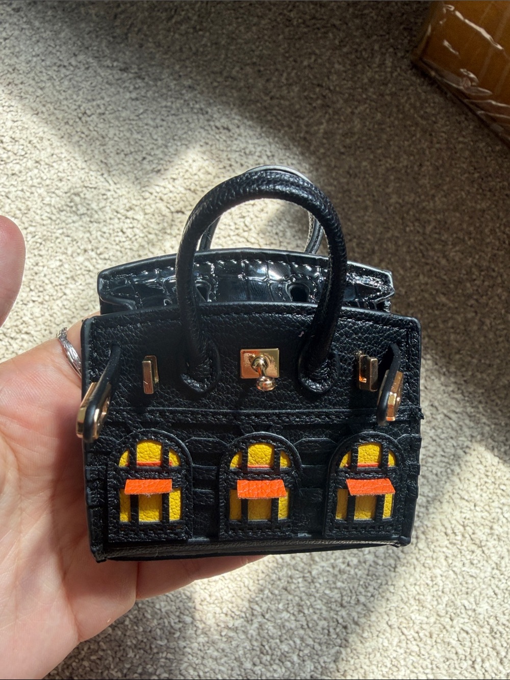 Luxury Micro Mini Bag Charm Keychain Pouch, her*mes Birkin - Picture 5 of 7